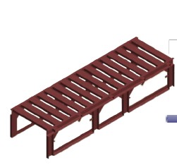 DUAL BELT CONVEYOR 3’ WIDE, Model BCD3: MIDDLE SECTION